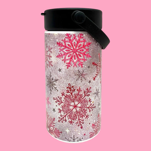 ❄️ Frosted Snowflakes 20oz Stainless Steel Bottle ✨
