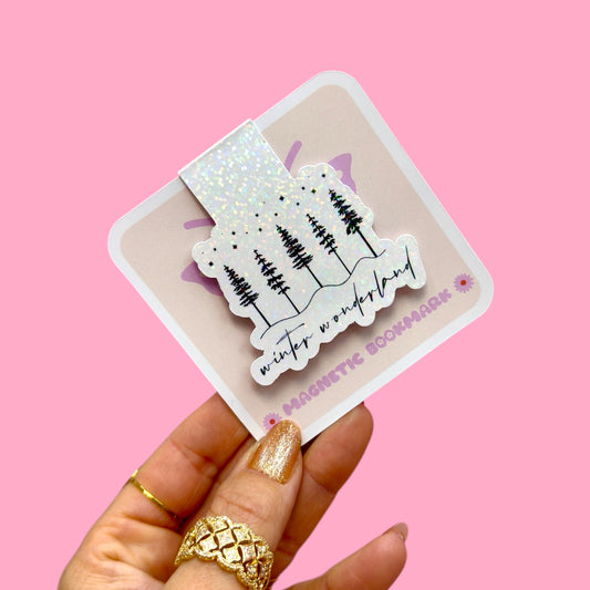 ❄️✨ Winter Wonderland Magnetic Bookmark 📖🌲
