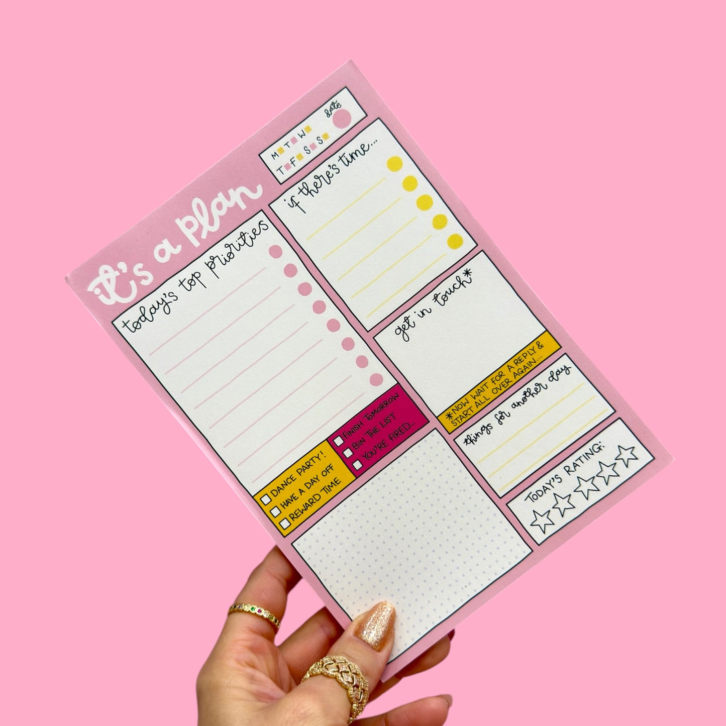 📅✨ “It’s a Plan” Daily Planner Notepad – Printed in the UK💖