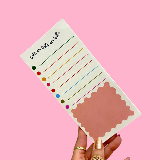 📝🌈 “Lists on Lists” Notepad – Printed in the UK✨