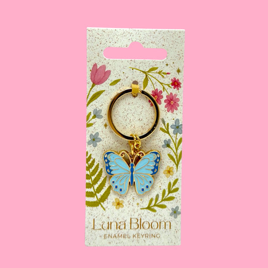 🦋 Luna Bloom Butterfly Enamel Keyring✨