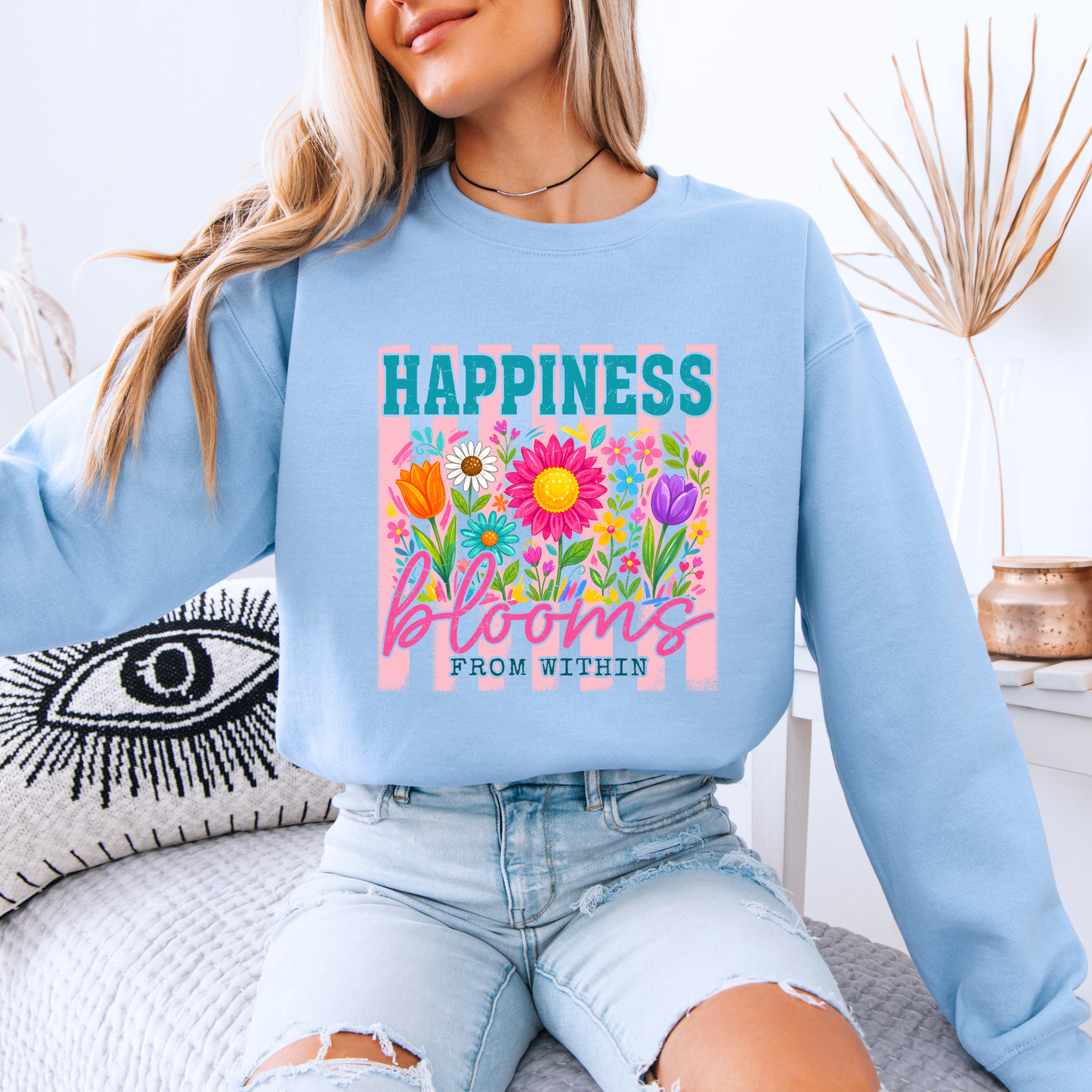 🌸✨Happiness Blooms From Within Floral Sweatshirt 🌼💖🌷