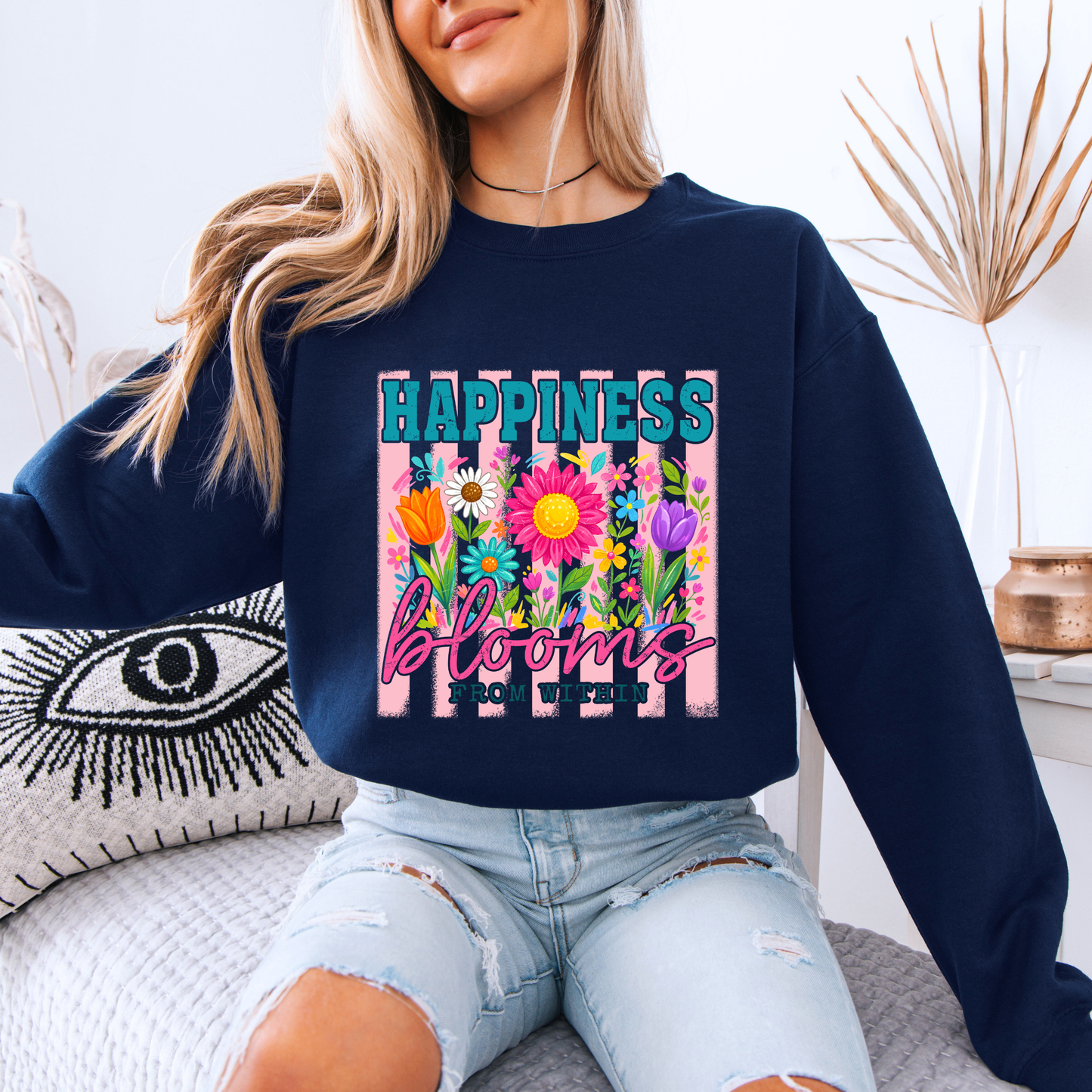 🌸✨Happiness Blooms From Within Floral Sweatshirt 🌼💖🌷
