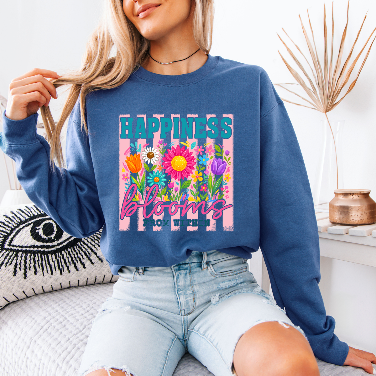 🌸✨Happiness Blooms From Within Floral Sweatshirt 🌼💖🌷