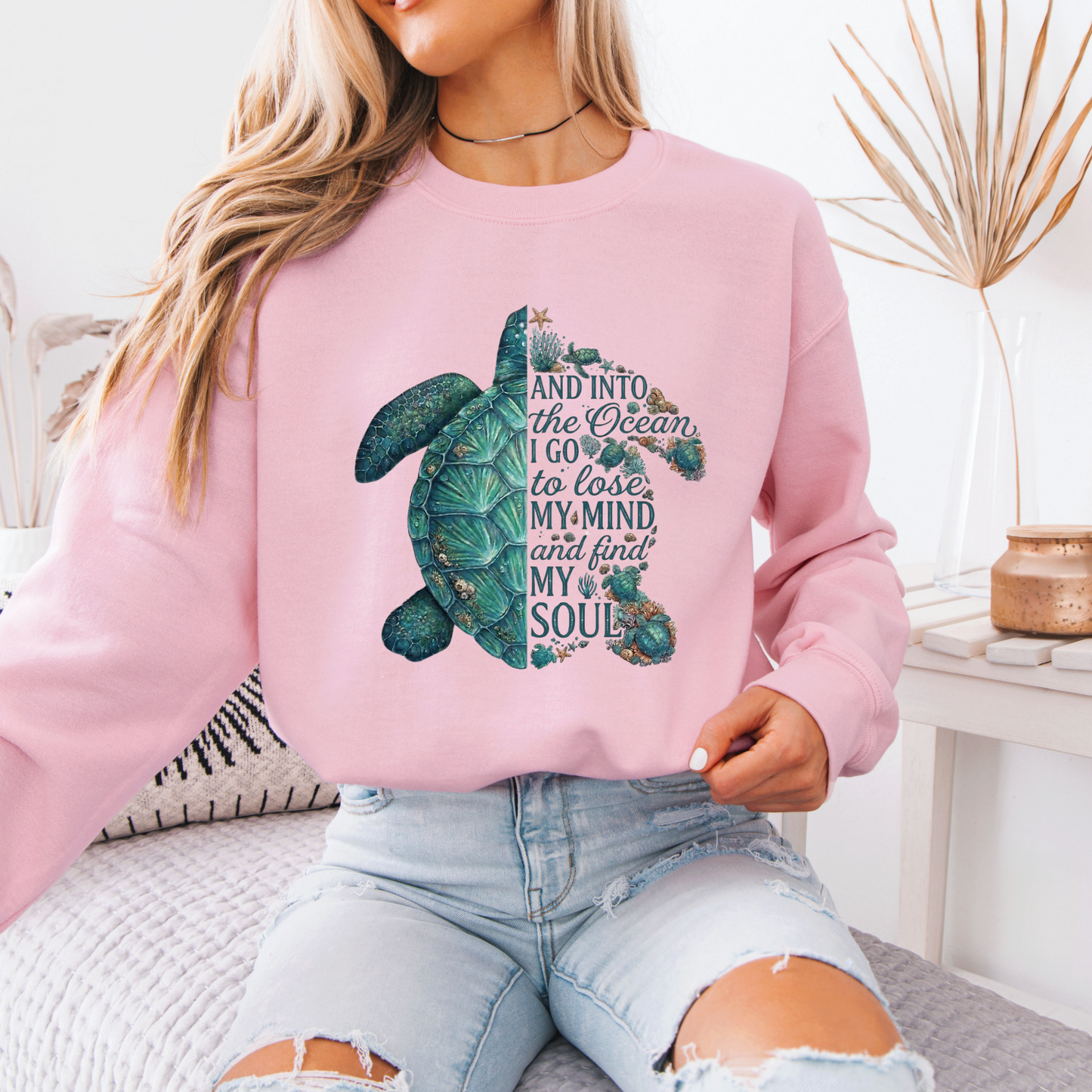 🐢🌊 Into The Ocean Cozy Sea Turtle Sweatshirt ✨💙🌺