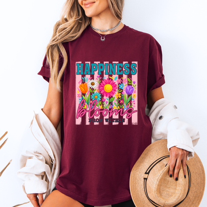 🌸✨ Happiness Blooms From Within Floral t-shirt 🌼💖🌷