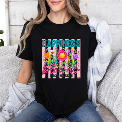 🌸✨ Happiness Blooms From Within Floral t-shirt 🌼💖🌷