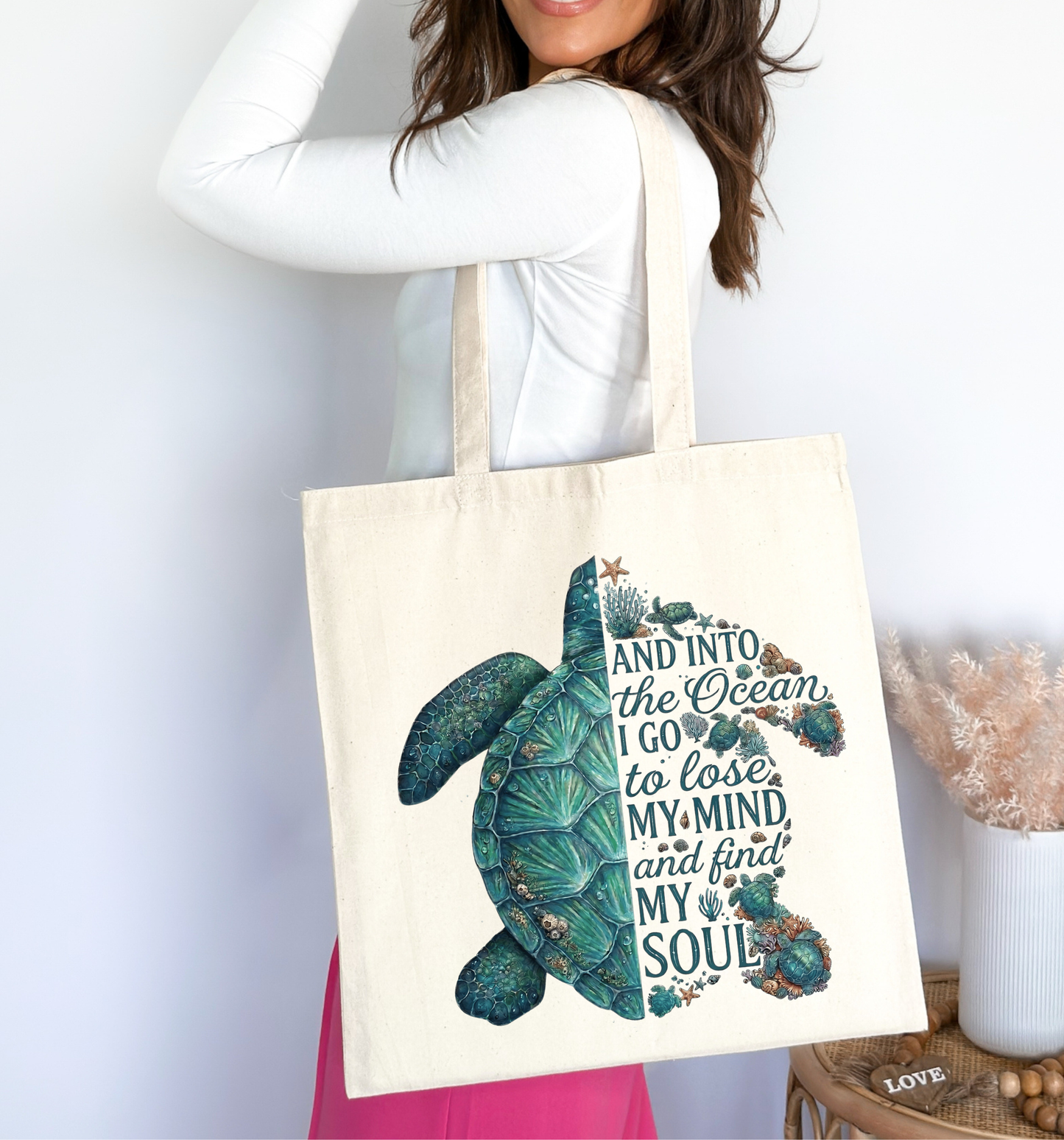 🐢🌊 Into The Ocean Sea Turtle Tote Bag ✨