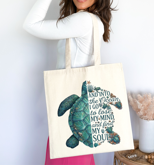 🐢🌊 Into The Ocean Sea Turtle Tote Bag ✨