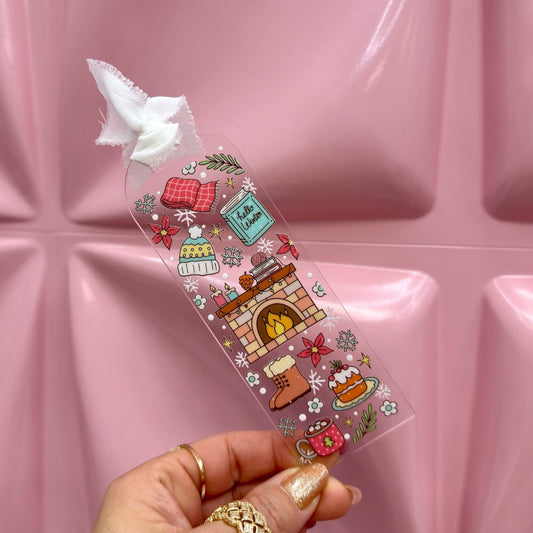 📚✨ Cozy Winter Acrylic Bookmark