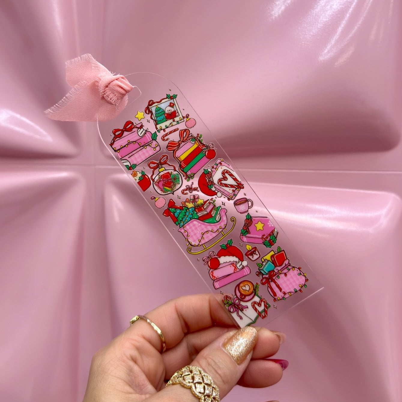 🎀 Candy Christmas Acrylic Bookmark