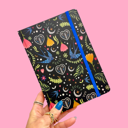 📖✨ Midnight Folk Floral Notebook✨