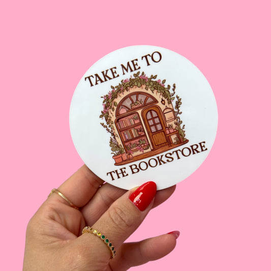 Take Me to the Bookstore Coaster 📚✨