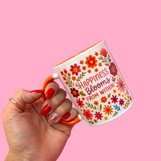 🌸 Happiness Blooms From Within 11oz Mug 🌼