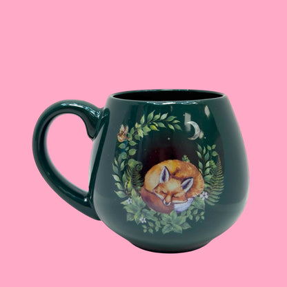 🦊 Enchanted Sleeping Fox 16oz Forest Mug 🌙🍃