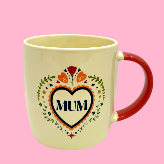 ❤️ Mum Folk Heart Mug – 12oz