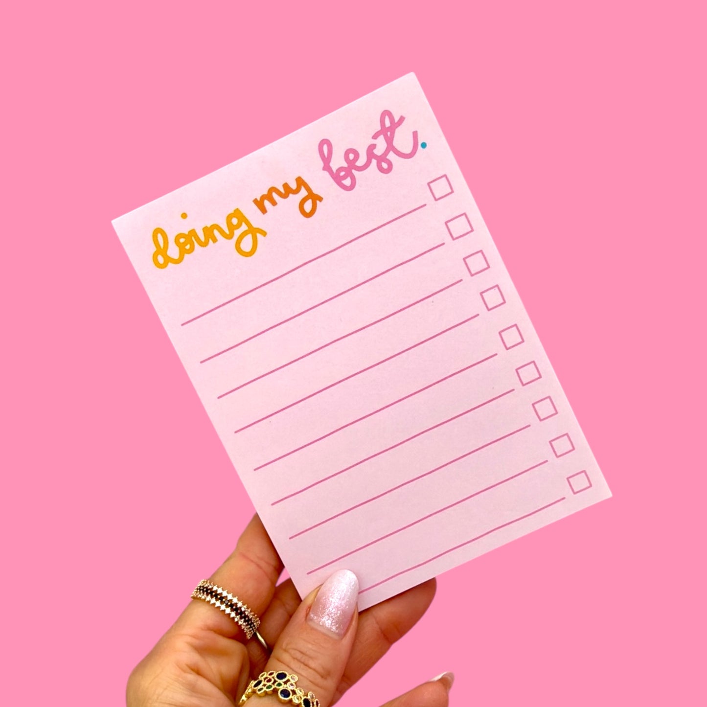 🌸 Doing My Best To-Do List Notepad