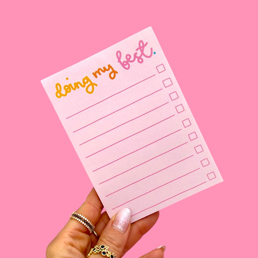 🌸 Doing My Best To-Do List Notepad