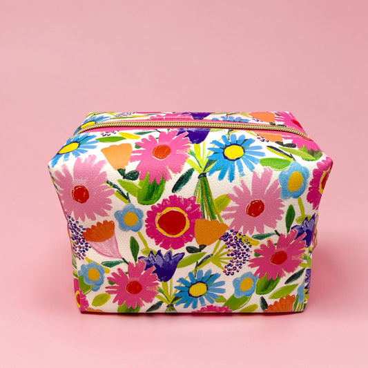 🌼 Bright Floral Cosmetic Bag ✨