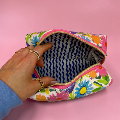 🌼 Bright Floral Cosmetic Bag ✨