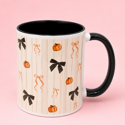 🎀🎃 Pumpkin & Bows Autumn Mug 11oz✨