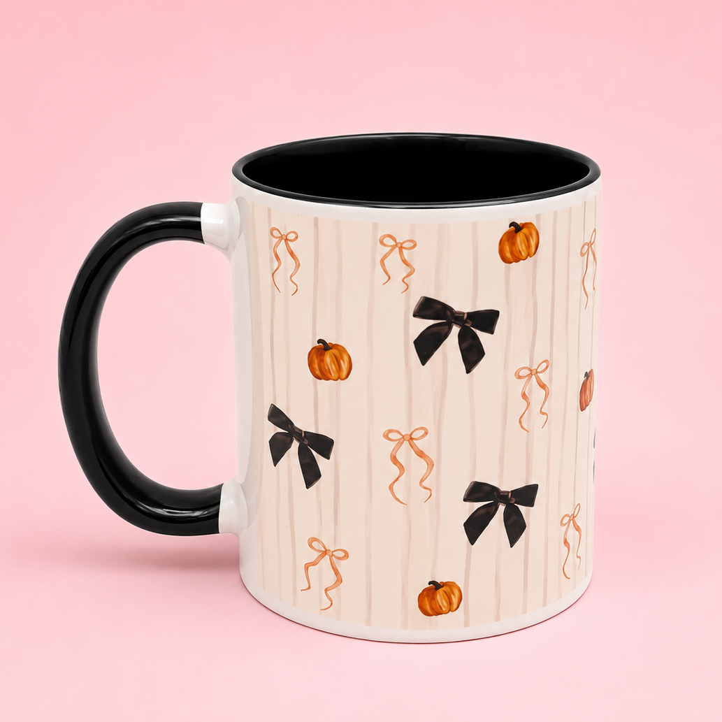 🎀🎃 Pumpkin & Bows Autumn Mug 11oz✨