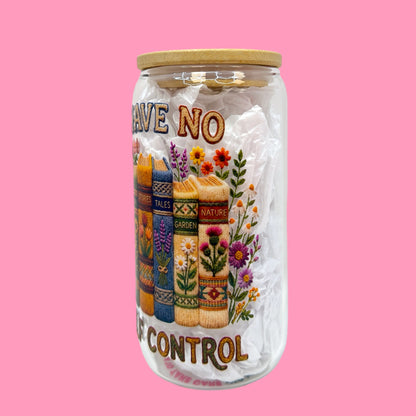 ✨I Have No Shelf Control 16oz Glass Cup 📚