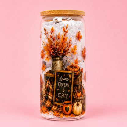 🧡Hello Fall Duck Glass Cup 20oz🦢✨