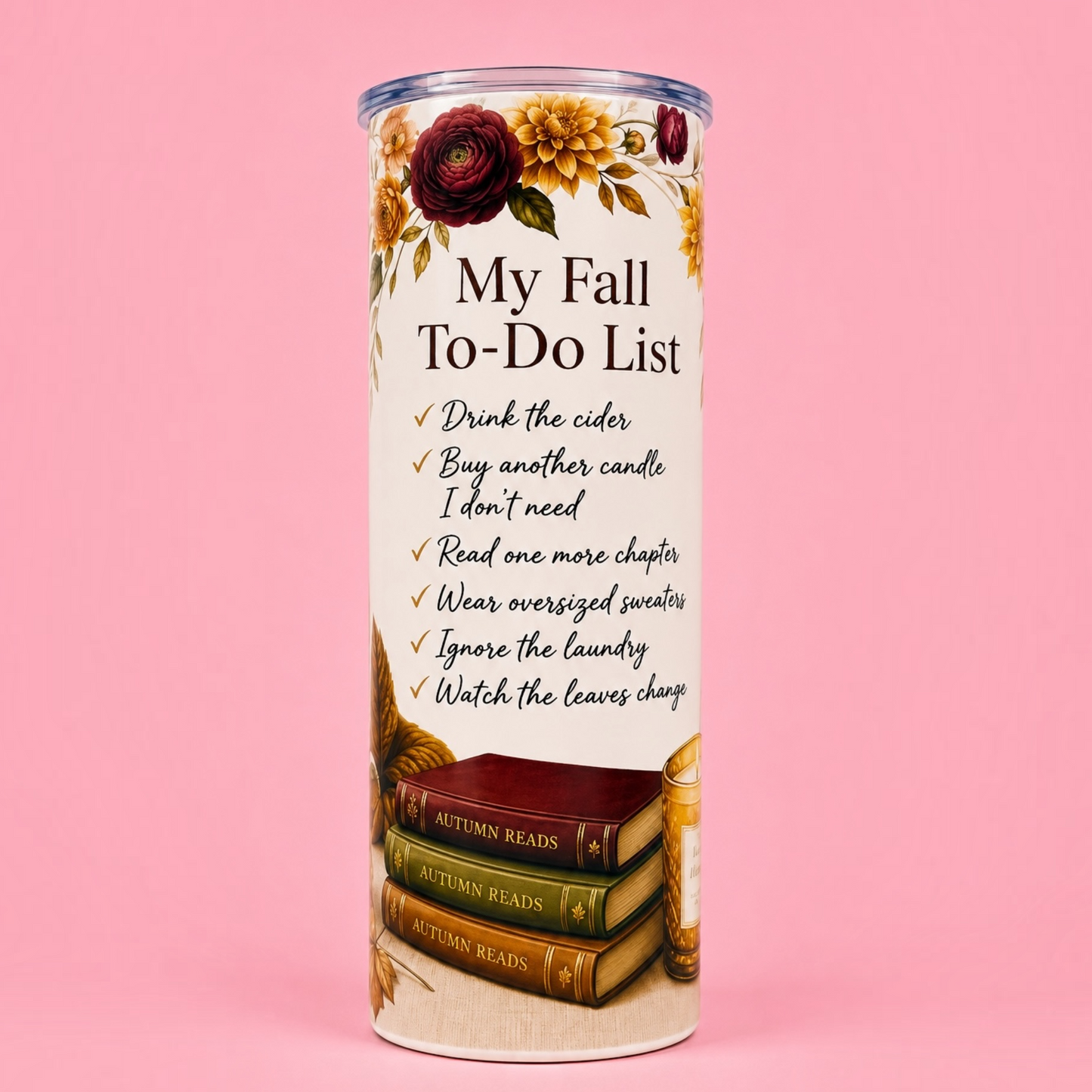 🍂 My Fall To-Do List 🍁📚 20oz Stainless Steel Thermal Tumbler