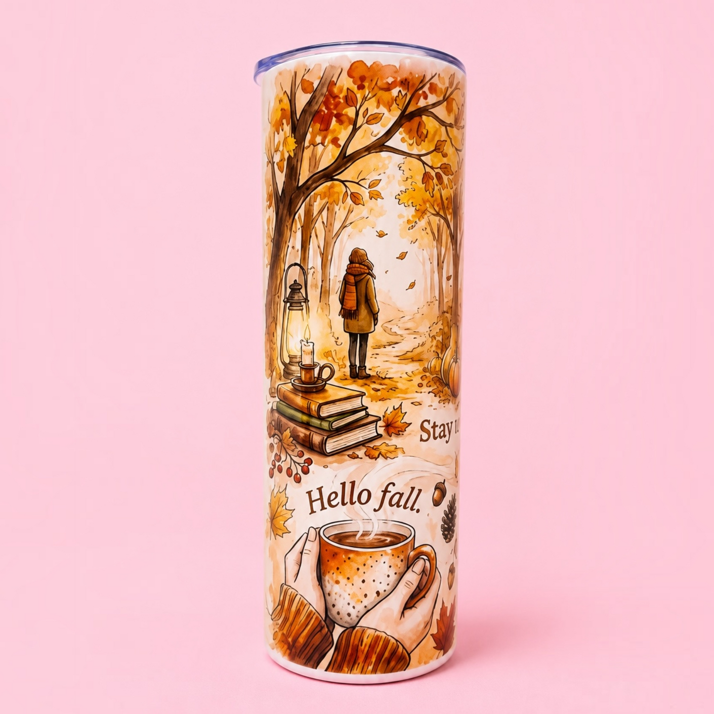 🍁 Sweater Weather & Autumn Vibes 🍂 20oz Stainless Steel Thermal Tumbler