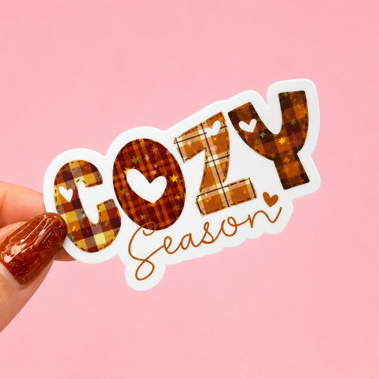 🍂🤎 Cozy Season Plaid Sticker ✨