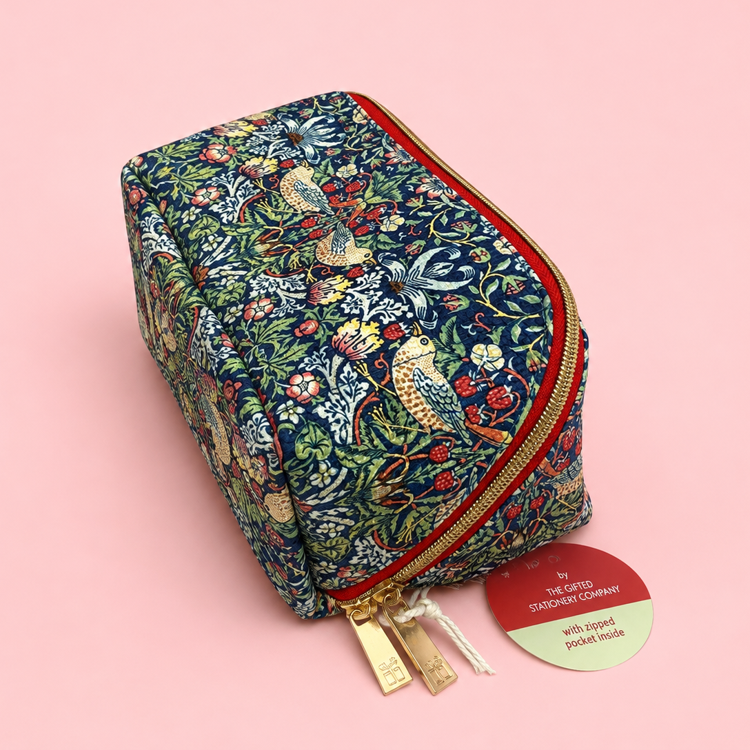 🌿✨ Vintage Floral Luxury Double Zip Organiser Pouch 👝