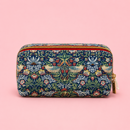 🌿✨ Vintage Floral Luxury Double Zip Organiser Pouch 👝