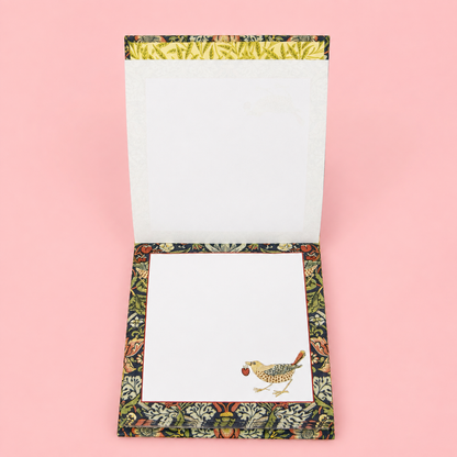 Vintage Botanical Memo Block 🌿🐦✨