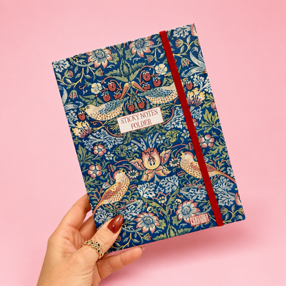 Vintage Botanical Sticky Notes Folder 🌿🐦✨