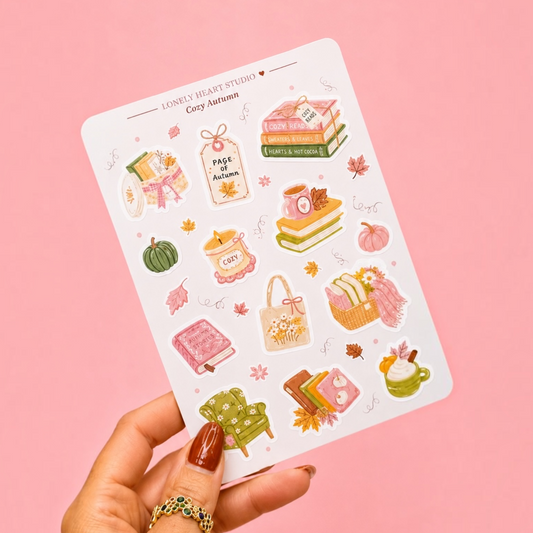 📚Cosy Autumn Reads Sticker Sheet🍂