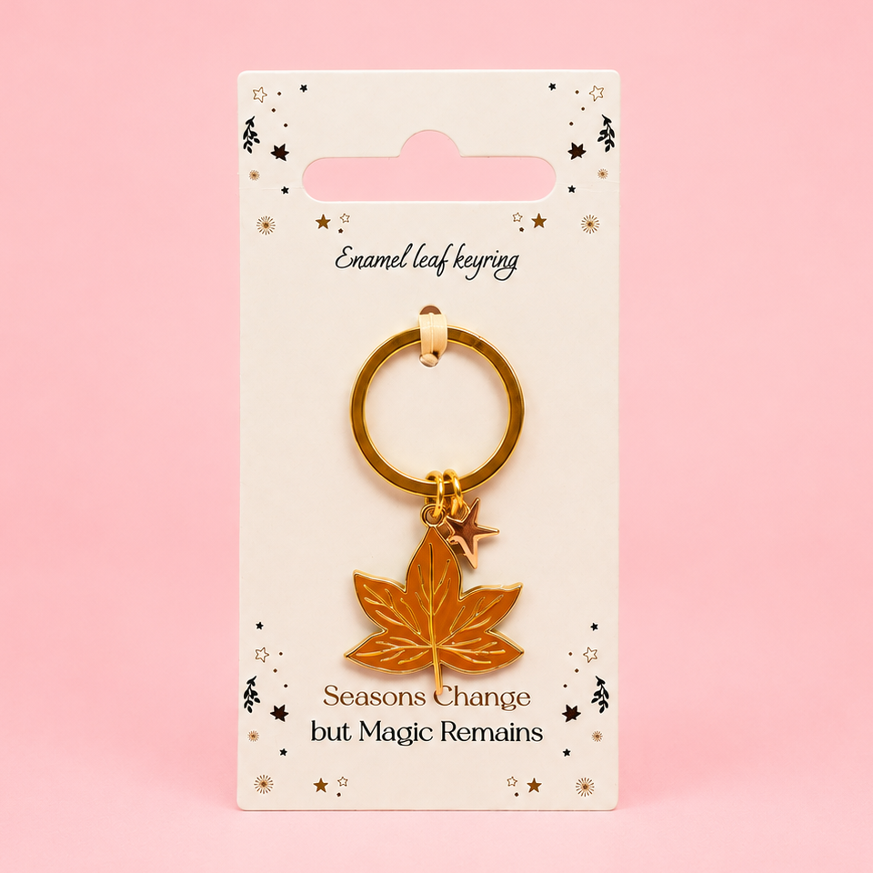 Seasons Change Enamel Leaf Keyring 🍁✨