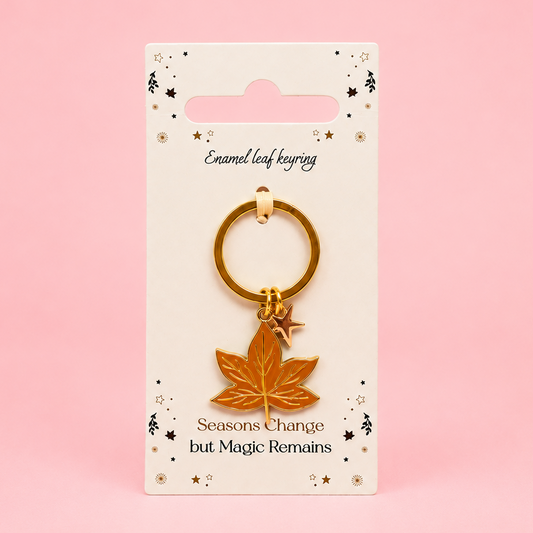Seasons Change Enamel Leaf Keyring 🍁✨