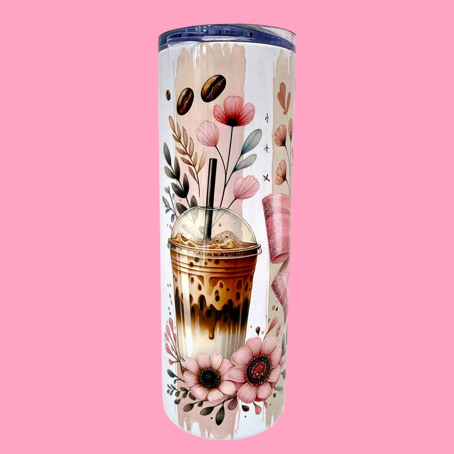 🎀 Pink Bows & Coffee Dreams 20oz Tumbler ☕🦋🌸