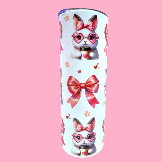 🐰🎀 Cute Bunny Bow 20oz Tumbler 💖