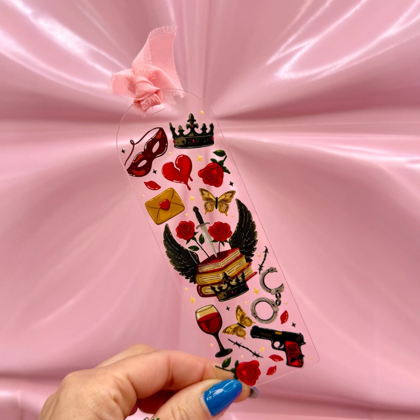 📚🌹 Dark Romance Acrylic Bookmark