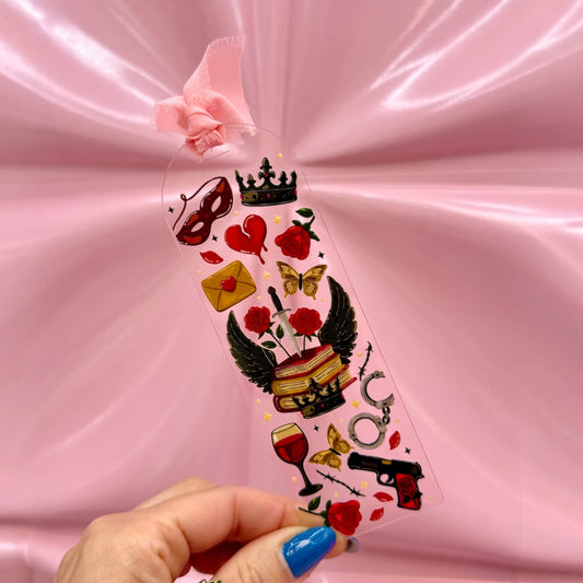 📚🌹 Dark Romance Acrylic Bookmark