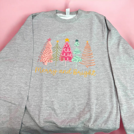 ✨Merry & Bright Pastel Christmas Sweatshirt
