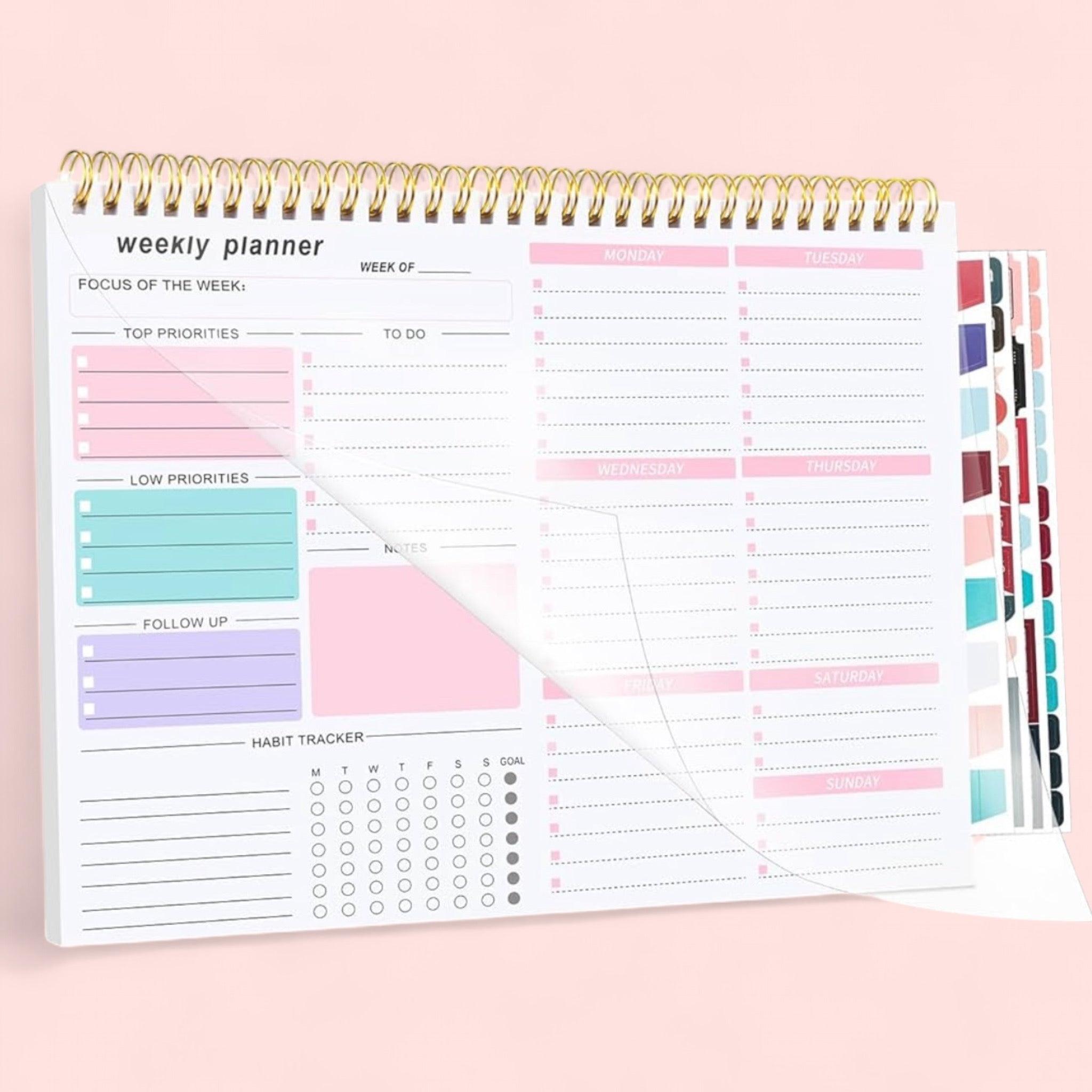 Minimalist Weekly Planner with Goal & Habit Tracking