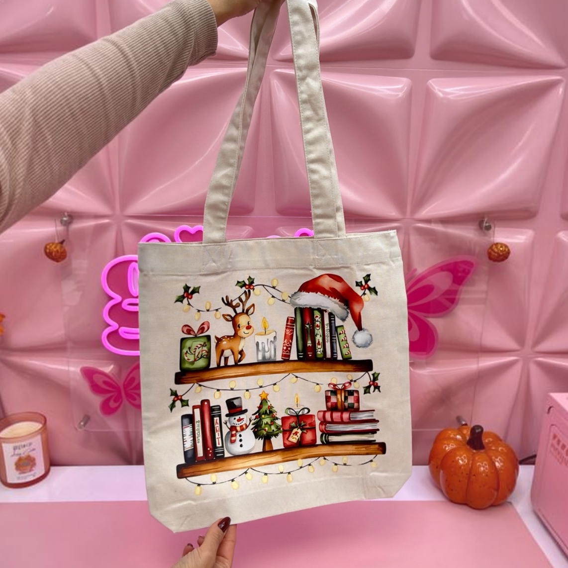Christmas Bookish Tote Bag 🎄📚