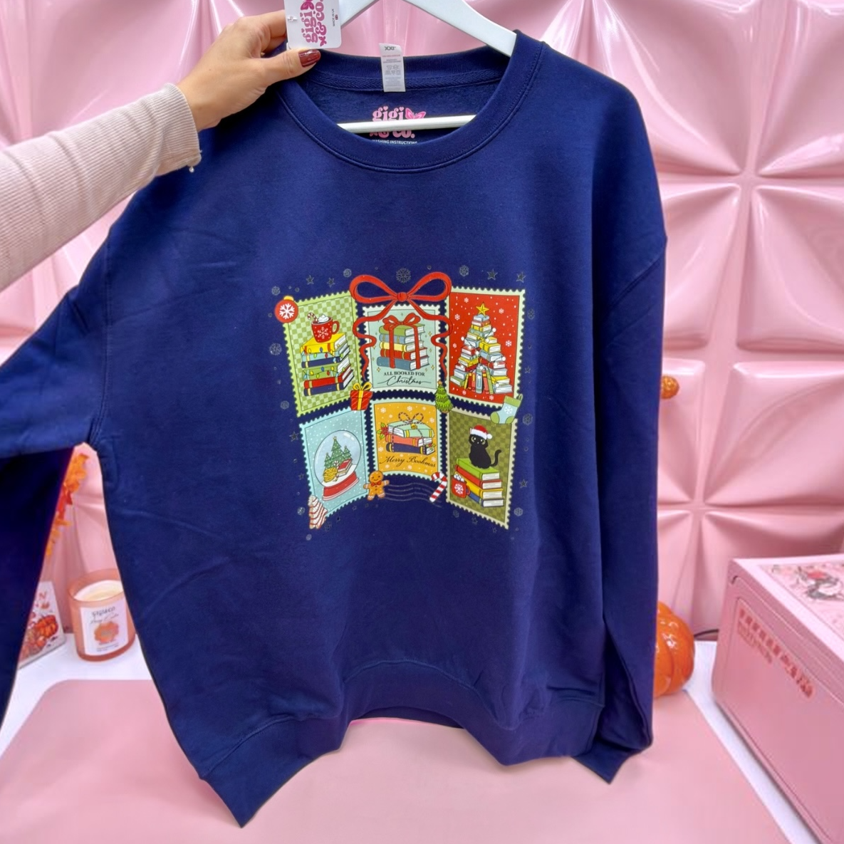 Christmas Bookish Stamps Sweatshirt 🎄📚