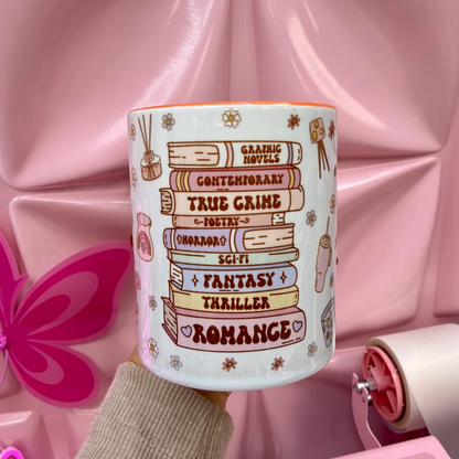 📚☕ Book Genres 11oz Mug