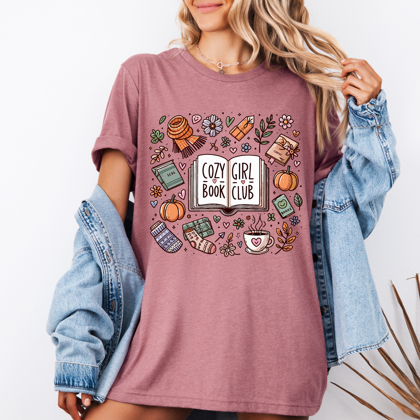 Cozy Book Girl Club Tee 📚✨ T-shirt 100% Organic Cotton