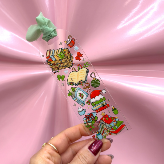 Christmas Book Lover Acrylic Bookmark🎄📚✨