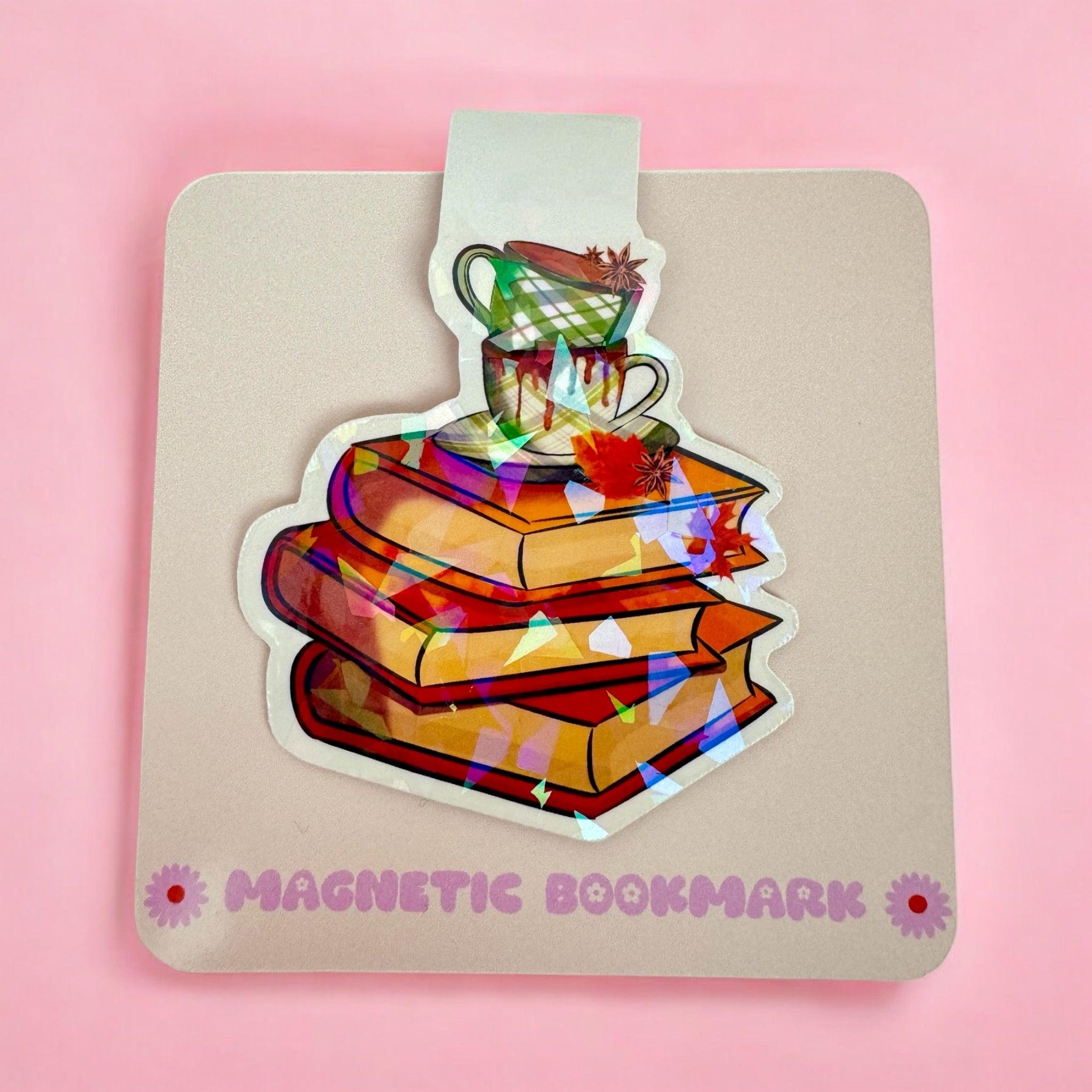 Cozy Books & Tea Magnetic Bookmark